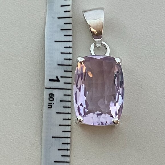925 Sterling Silver Amethyst Pendant - Picture 3 of 7